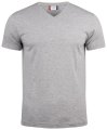 Heren T-shirt V Hals Clique Basic 029035 Grijs melange